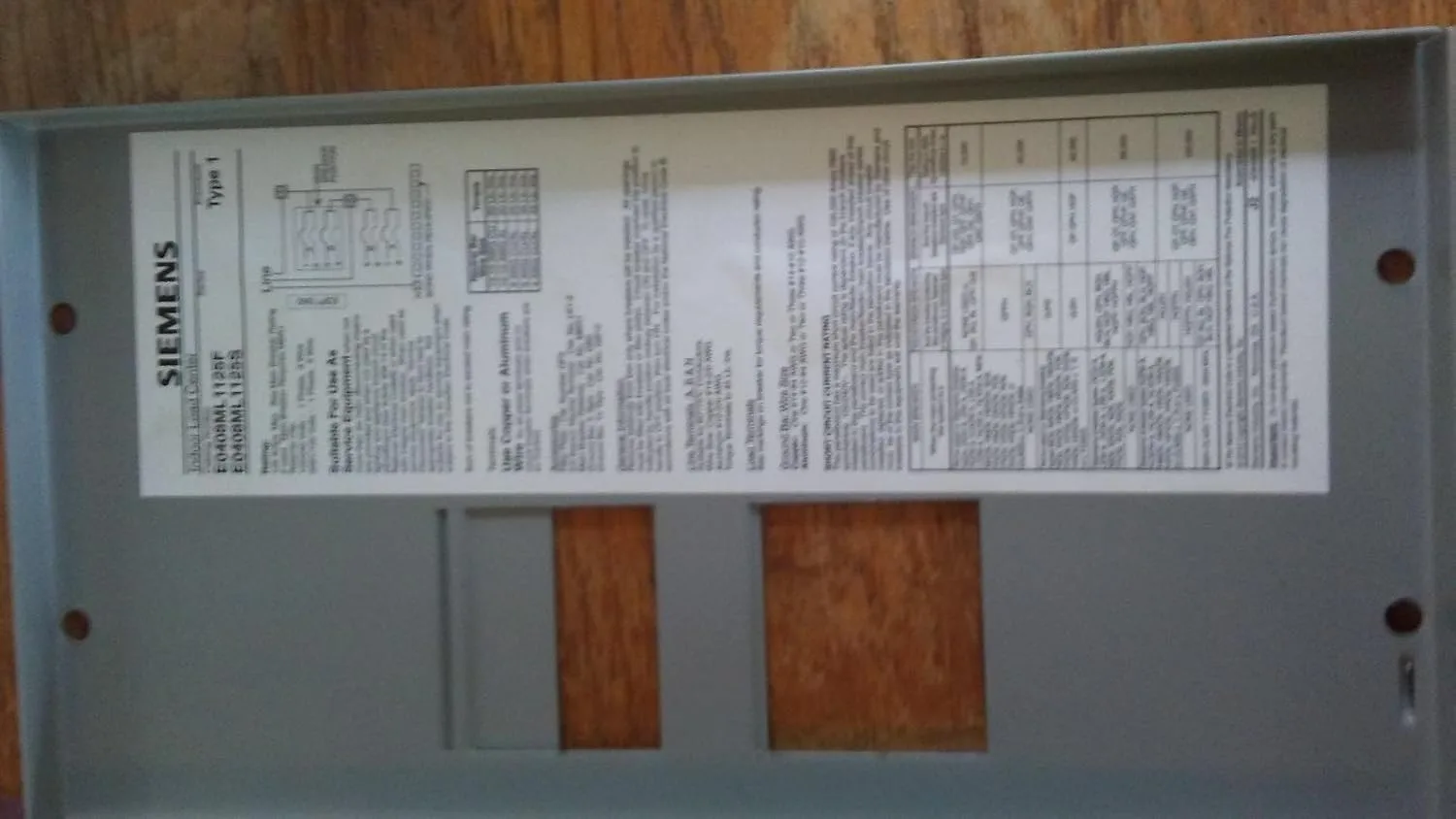 Customer photo of outdated Federal Pacific electrical panel showing worn components and safety concerns