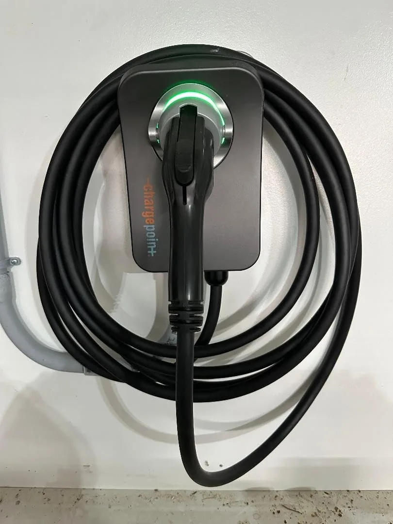 Customer photo showing electric meter display with charging session data